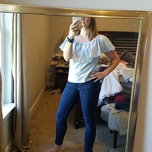 Off the shoulder ruffle top